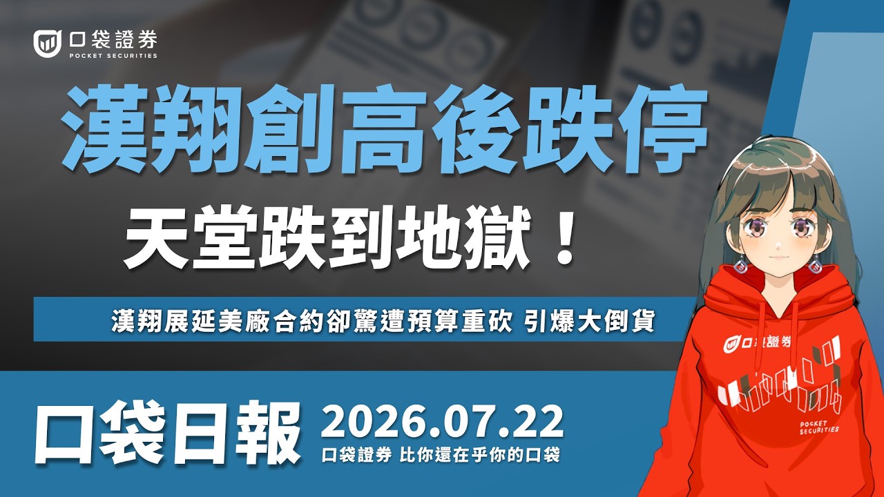 天堂跌到地獄! 漢翔展延美廠合約創高!卻驚遭無人機預算重砍,引爆大倒貨殺跌停