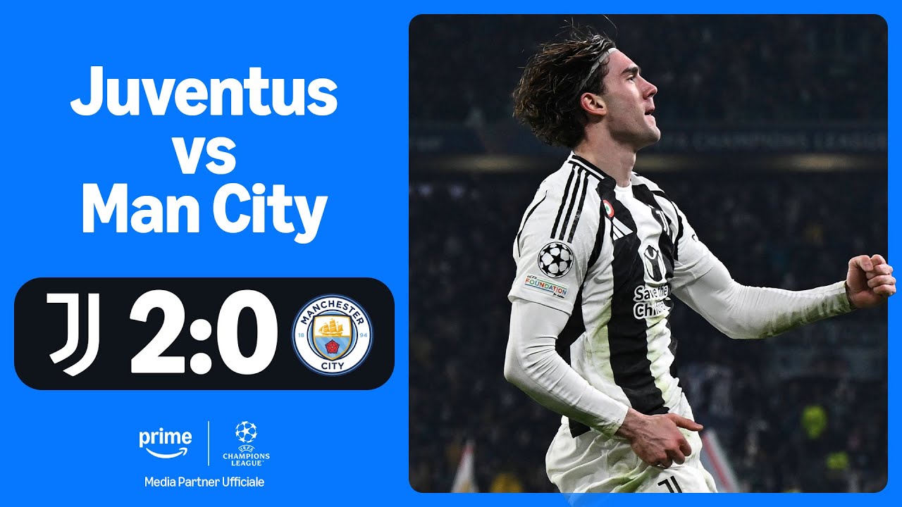 Juventus – Manchester City 2-0 Gol & Highlights | Champions League | Gol di Vlahovic e McKennie
