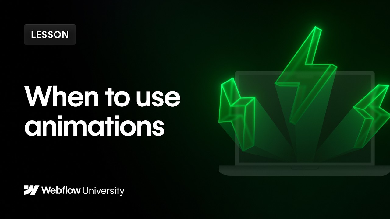 When (and when not) to use animations on your site — Webflow tutorial