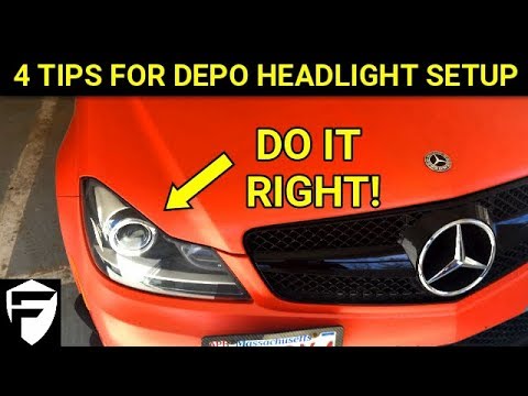 MERCEDES C-CLASS DEPO PROJECTOR HEADLIGHT SETUP TIPS