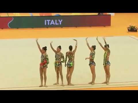 Italy 3 balls 2 ropes European Rythmic Gymnastics Guadalajara 2018