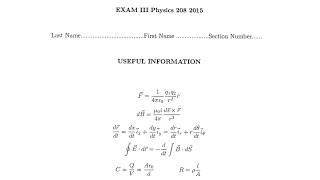 TAMU PHYS 207 Exam III 2015 Solutions