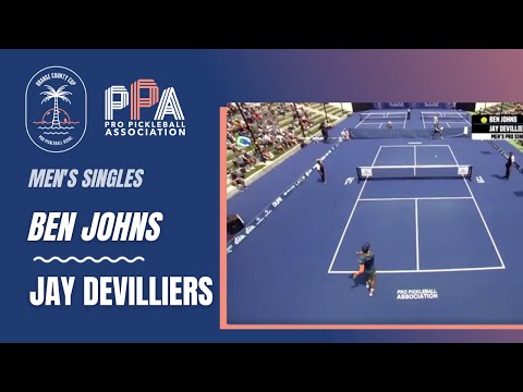 Ben Johns Vs Jay Devilliers - PPA Orange County Cup Men's Singles Pro Gold Medal Match
