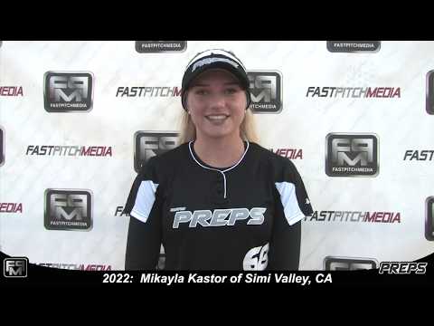 2022 Mikayla Kastor Pitcher and Shortstop Softball Skills Video - Easton Preps