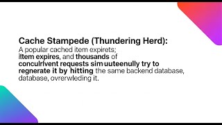 Cache Stampede Problem Explained: What is Thundering Herd & How to Fix It | System Design Interview