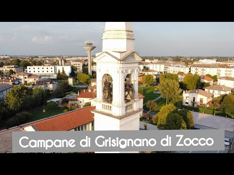 Campane di Grisignano di Zocco (VI). Distesa delle tre campane minori per la messa feriale.