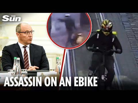 Moment top Ukrainian politician gunned down by ebike assassin as Russia blamed for hit