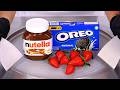 Strawberry Nutella Oreo Ice Cream Rolls ASMR