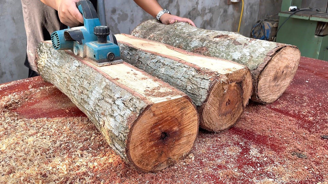 Extremely Ingenious Skills Curved Woodworking Craft Worker // Build A Table With Artistic Curves