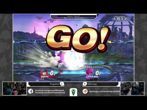 S4@GU 10-18 (Winner's Quarters): Pugwest (Marth) vs ISM Cagt (Little Mac)