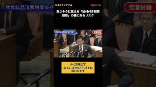 良さそうに見える「給付付き税額控除」の裏にあるリスク #国民民主 #玉木雄一郎  #たまきチャンネル #給付付き税額控除 #消費税