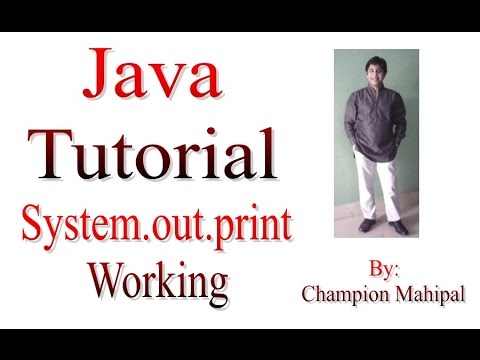 Learn Java Tutorial 8 System Out Println Or Print Working