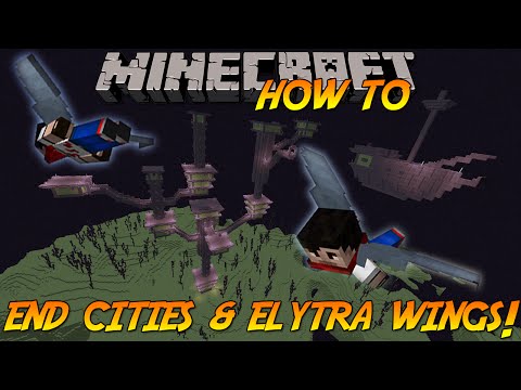 Minecraft 1.9 | How To Access End Cities & Find Elytra Wings!