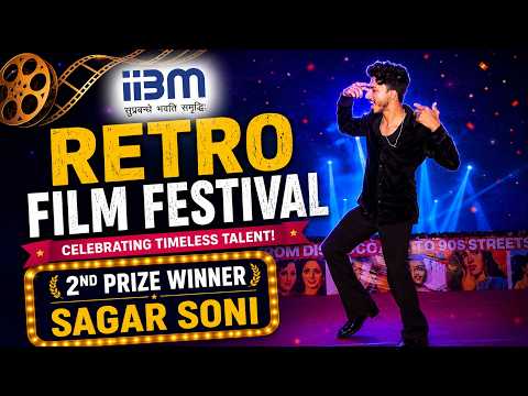 A Dance Performance by Sagar Soni, BBA Student (2nd Prize Winner) at Retro Film Festival.