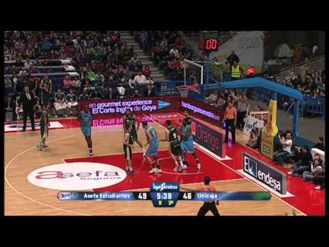 Estudiantes v Unicaja (82-68) Liga Endesa Spanish ACB Basketball Highlights [17/02/13]