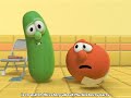 VeggieTales Tomato Sawyer And Huckleberry Larry S Big River Rescue Countertop Scene