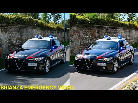 [HIGH SPEED / HELLO] 2 x Alfa Romeo Giulia Carabinieri in emergenza.