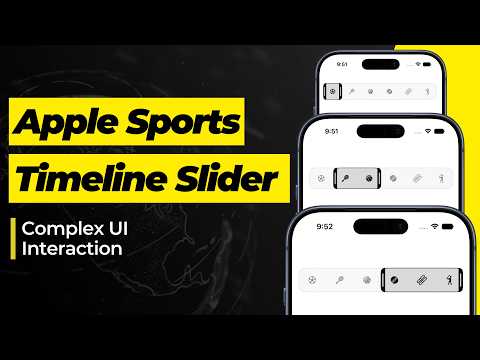 Complex UI: Apple Sports App's Timeline Slider Interaction Using SwiftUI | Group Slider UI | Xcode thumbnail