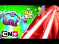 Ben 10-speelgoed in actie | Herbeleef het gevecht met Shock Rock! | Cartoon Network