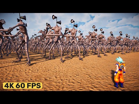 Super Saiyan Blue Goku vs 1000 Siren Head — Ultimate Epic Battle Simulator 2 — UEBS 2