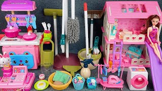 17 Minutes Satisfying with Unboxing House Cleaning Toys &Pink House Play Set Review | ASMR