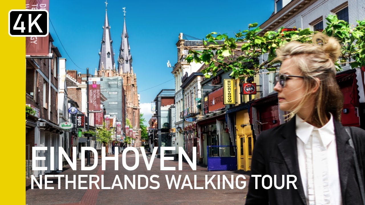 Immersive street-level walking tour through Eindhoven, Netherlands, showcasing authentic urban landscapes, local architecture, and the vibrant atmosphere of the city's neighborhoods