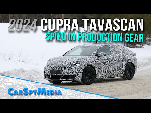 2024 Cupra Tavascan EV Electric SUV Prototype Spied Winter Testing In Production Gear