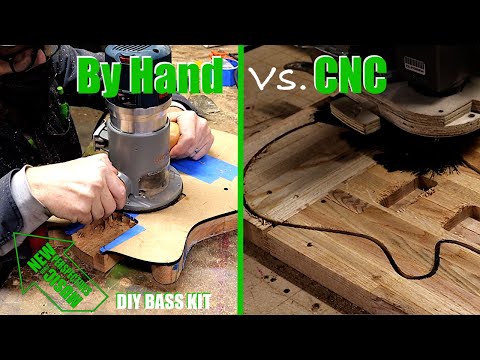 Bass Guitar Body By Hand & By CNC // PT 1 DIY Bass Guitar Plans