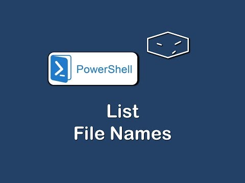 list file names powershell