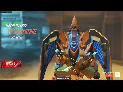 WHAT TOP 500 ECHO LOOKS LIKE - SUREFOUR INSANE ECHO + TRACER + CASSIDY GAMEPLAY OVERWATCH 2 SEASON 4