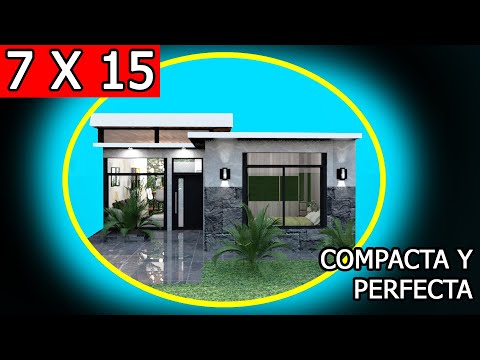 🏡Casa Moderna 7x15 m | Diseño Compacto con 3 Dormitorios y Patio