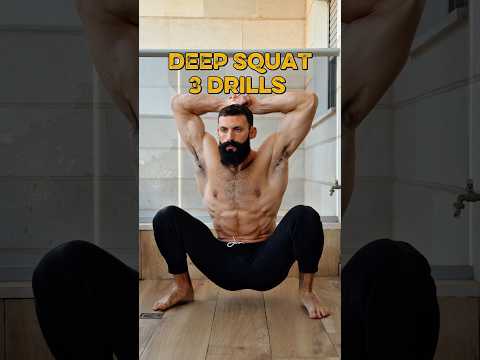 DEEP SQUAT. 3 DRILLS. #squat #mobility