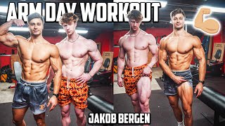 ARM DAY WORKOUT W/ JAKOB BERGEN!!
