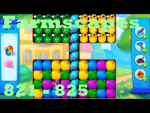 Farmscapes Level 821 - 825 HD Gameplay Walkthrough |  3 - match game | android | ios | pc | app