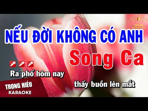 Karaoke Nếu Đời Không Có Anh Song Ca Nhạc Sống | Trọng Hiếu