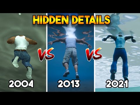 HIDDEN DETAILS - GTA 5 VS DEFINITIVE EDITION VS GTA SAN ANDREAS !