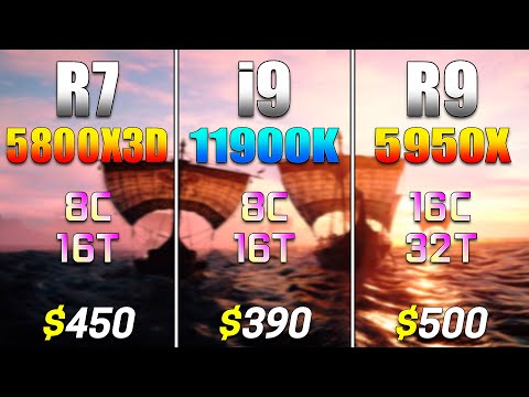 Ryzen 7 5800X3D vs Corei9 11900K vs Ryzen 9 5950X | PC GameplayTested