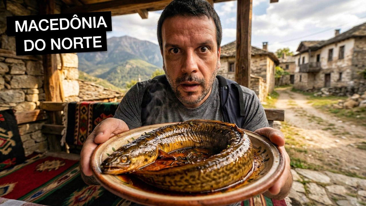 Um dia inteiro provando COMIDAS na Macedônia do Norte 🇲🇰