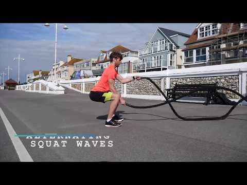 TOP 9 BATTLE ROPE EXERCISES TO GET STRONGER LEGS FOR SURFING