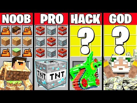 Minecraft Battle: BEST COMPILATION CRAFTING CHALLENGE - NOOB vs PRO vs HACKER vs GOD Funny Animation