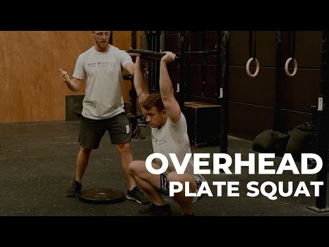 Overhead plate squat -  Loaded Mobility