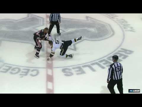 David Lacroix vs Dave Hamel + Hamel assault on referee (doesn't stop punching) - 01-04-22