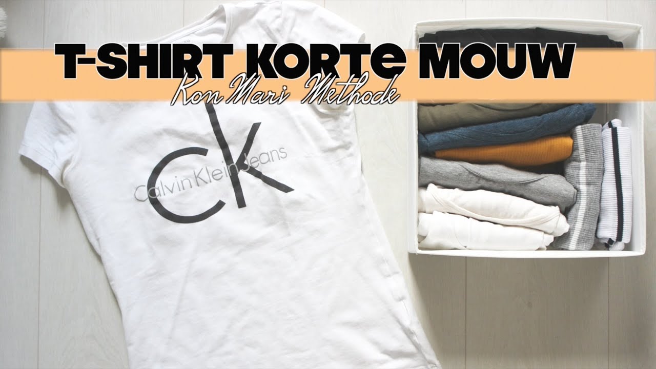 T-shirt (korte mouw) vouwen TUTORIAL | Marie Kondo | KonMari methode