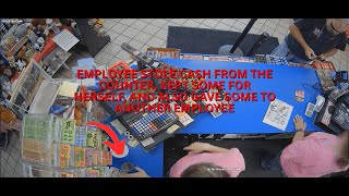 Employee Steals Cash from Counter and Splits It with Another – Caught LIVE!