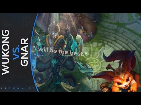 [WUKONG VS GNAR] TOP LANE - LETHALITY BUILD!
