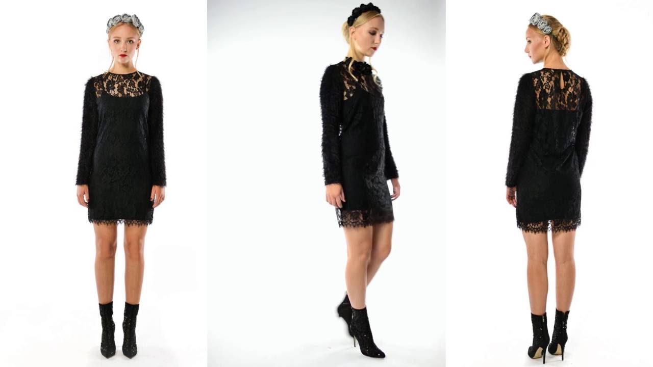 czarna koronkowa sukienka