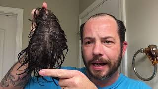 Hair replacement Men's Hair System Review Ah Crap, got Glue in My Hair!!