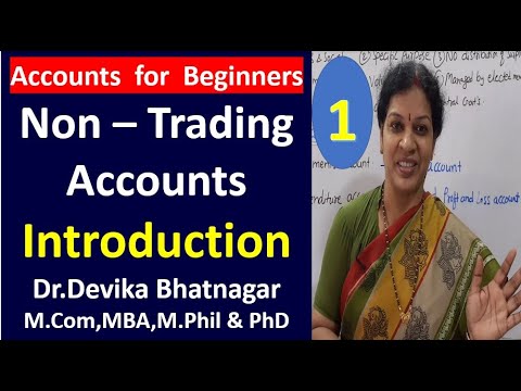 1 Non Trading Accounts Introduction