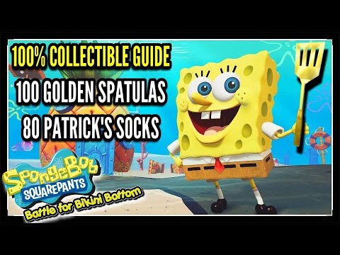 All Collectibles in SpongeBob Bikini Bottom Rehydrated (100 Golden Spatulas and 80 Patrick's Socks)