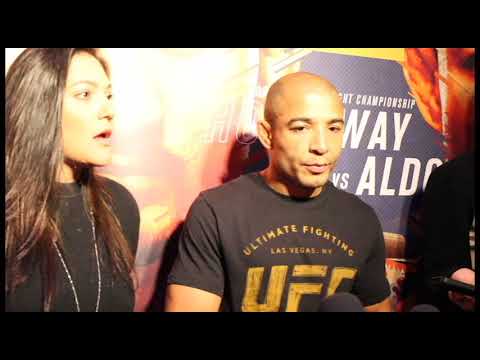 UFC 218 Open Workouts: Jose Aldo Media Scrum